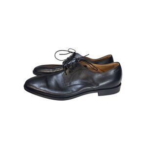 Hugo Boss Black Leather Oxford Dress Shoes Size 9.5M Made In Italy Mens Formal W